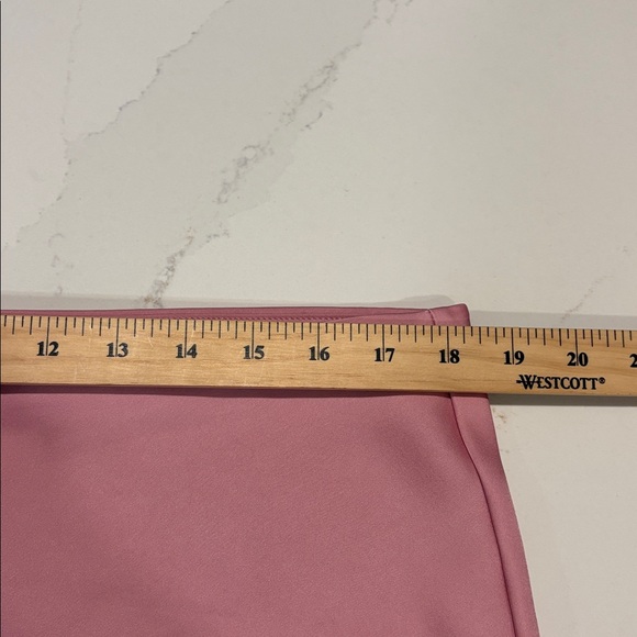 Zara Pink A-Line Satin Skirt Maxi elastic waistband - Picture 3 of 7